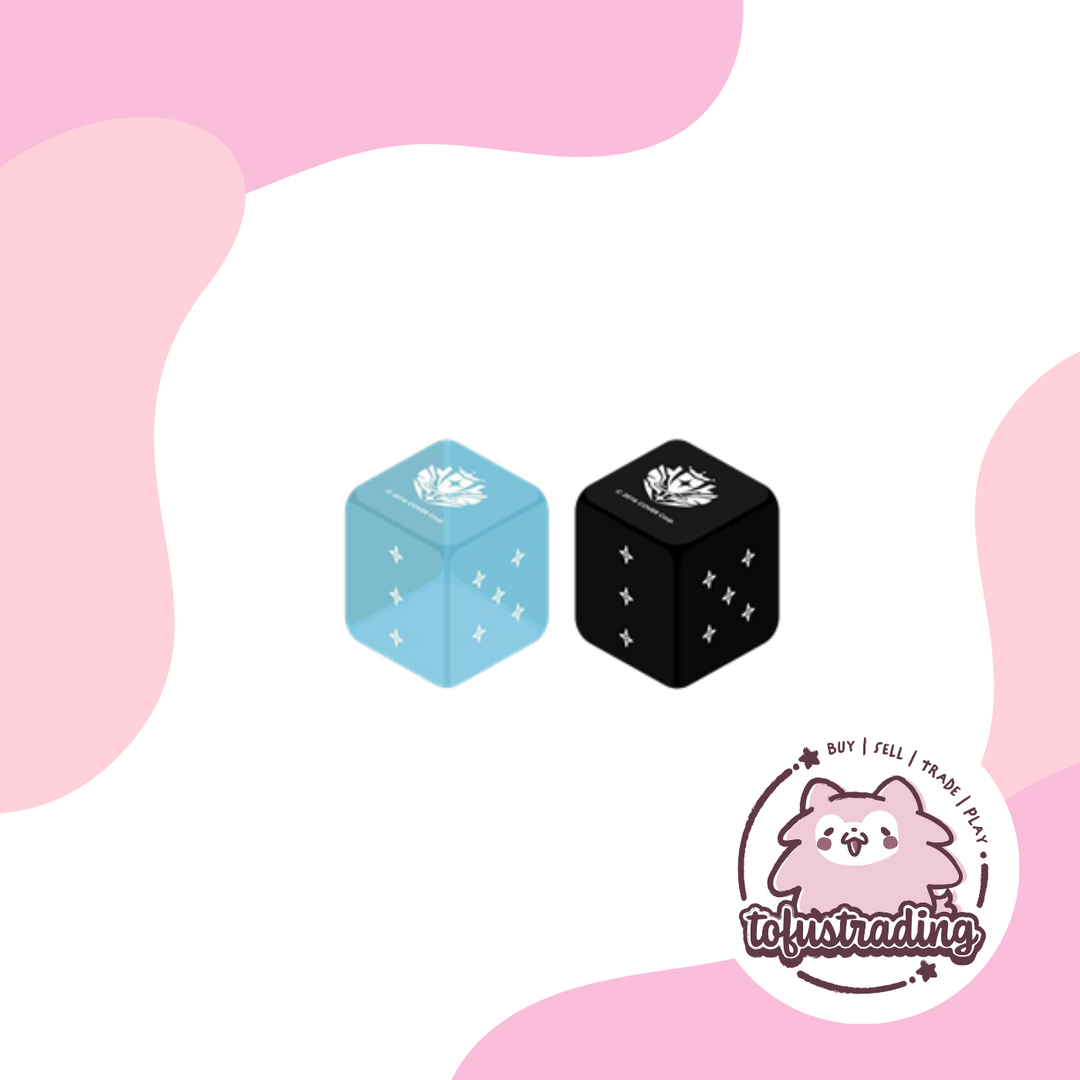 Hololive Official Light Blue & Black Dice (Set of 2)