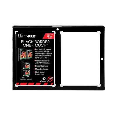 Ultra Pro One Touch 2 Card Black Border Magnetic Holder