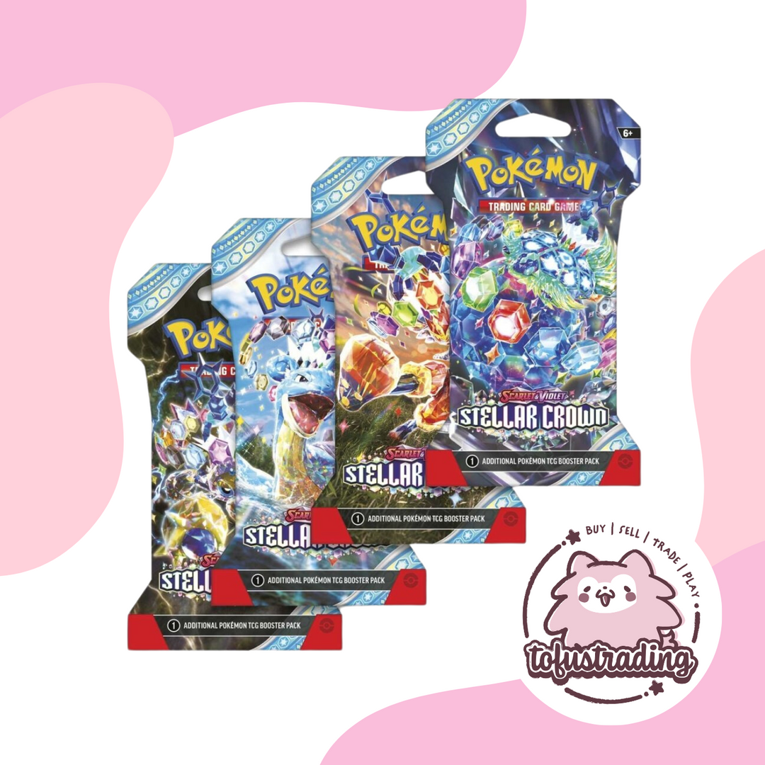 Pokmon TCG: Stellar Crown Sleeved Booster Pack Tofu's Trading Pokmon TCG: Stellar Crown Sleeved Booster Pack Tofu's Trading