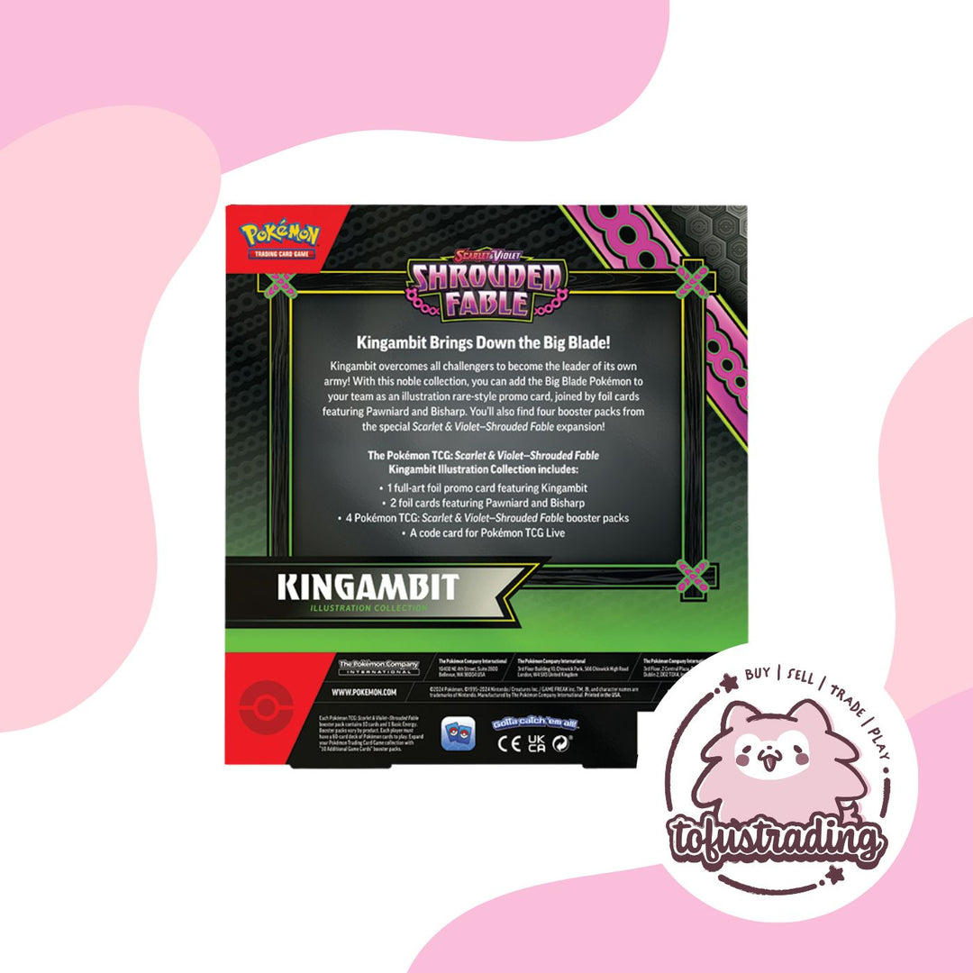 Pokmon TCG: Shrouded Fable Kingambit Illustration Collection Box Tofu's Trading Pokmon TCG: Shrouded Fable Kingambit Illustration Collection Box Tofu's Trading