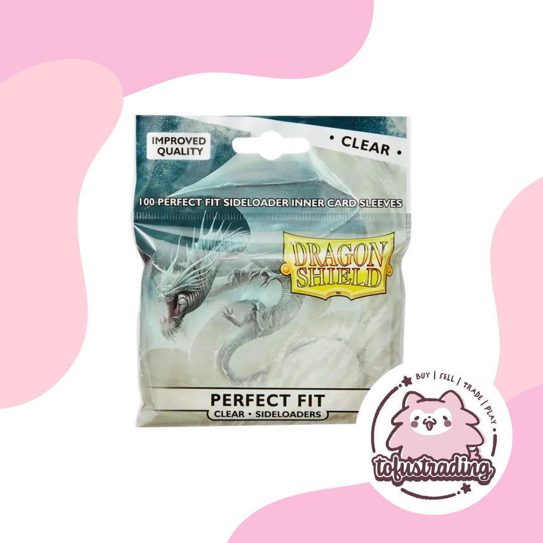 dragon shield card sleeves clear Dragon Shield Perfect Fit Sideloader Sleeves (Clear