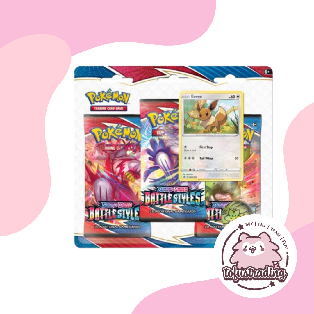 Pokémon TCG: Sword & Shield-Battle Styles 3 Booster Packs, Coin & Eevee Promo Card
