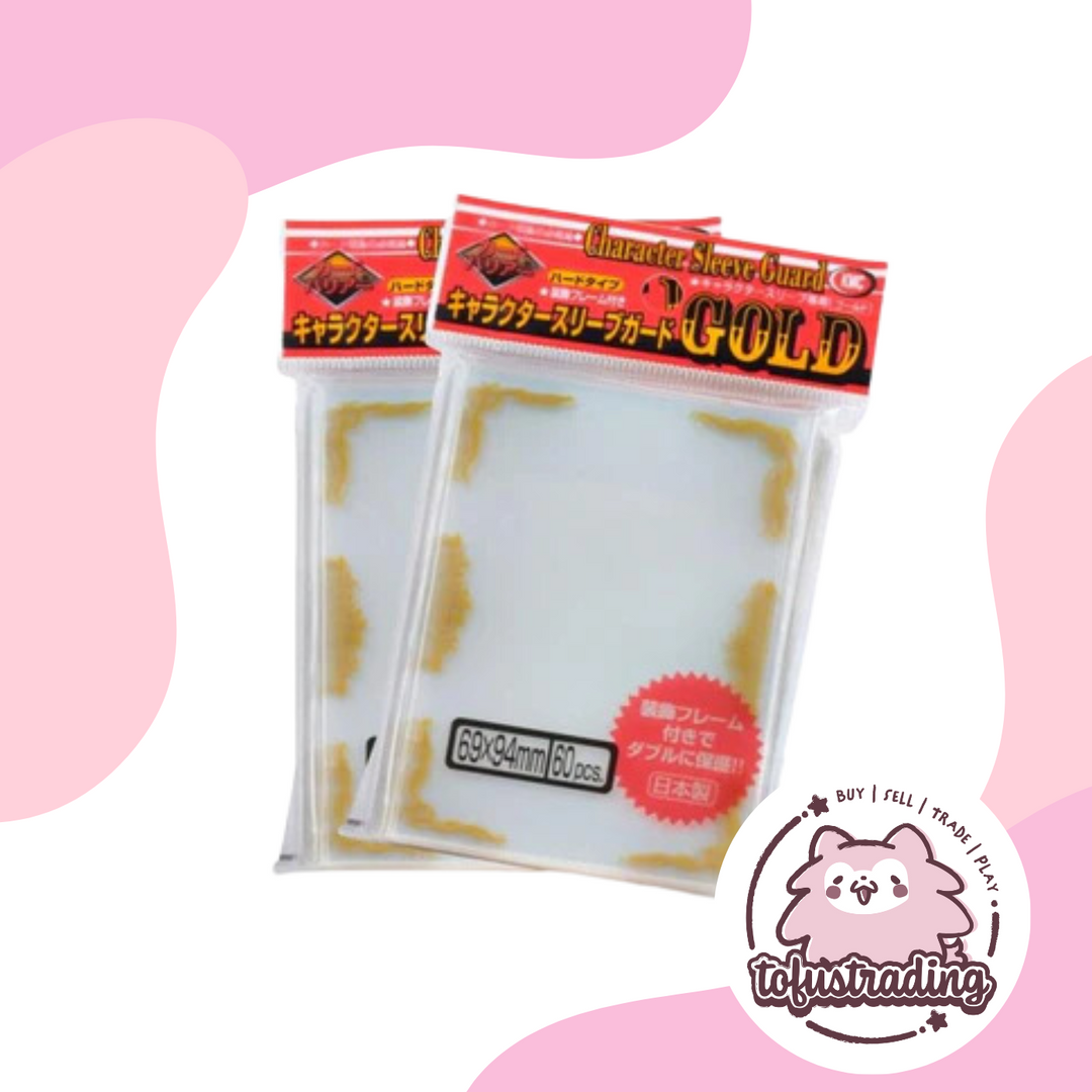 KMC Sleeves Character Guard Clear with Gold Scroll Work 60-Count